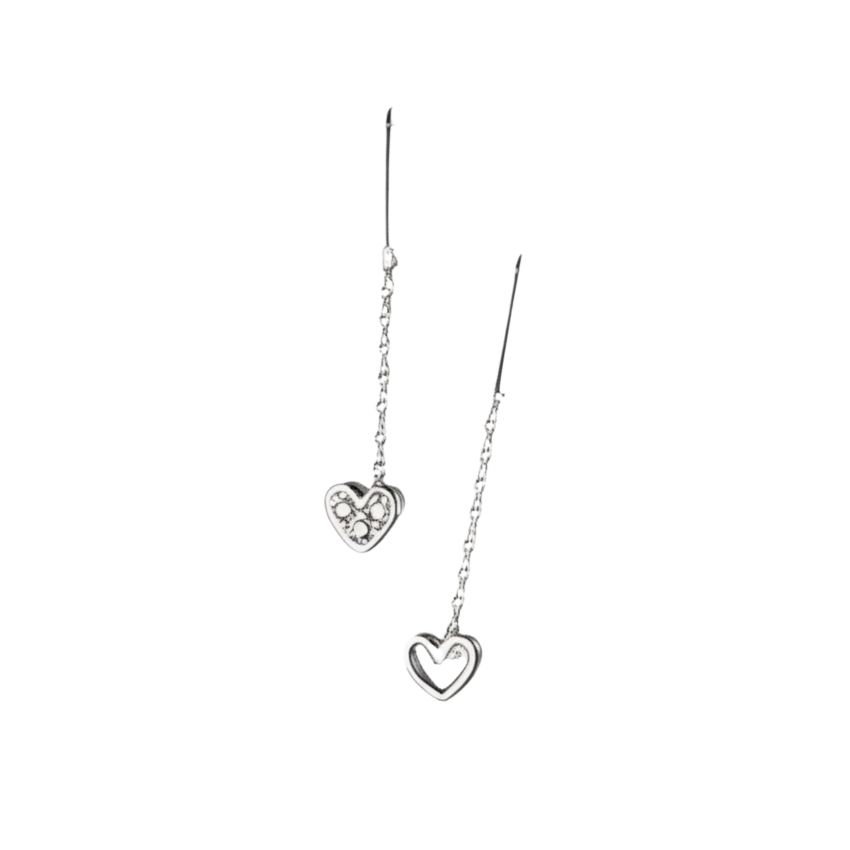 925 Silver Heart Earrings Set for Women 5 Pack Cubic Zirconia Studs Wholesale Jewelry